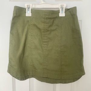 green mini alter'd state skirt
